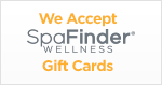 We accept Spafinder gift cards.
